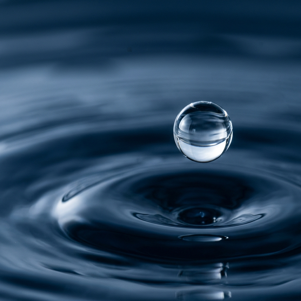 Beautiful water droplet ripples